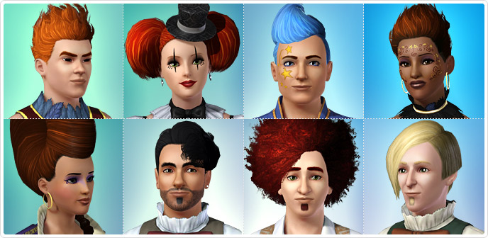 sims 3 hair colours