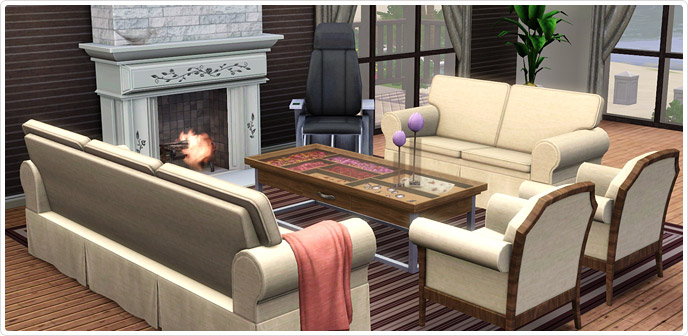 Moderne komfort stue store the sims⢠3