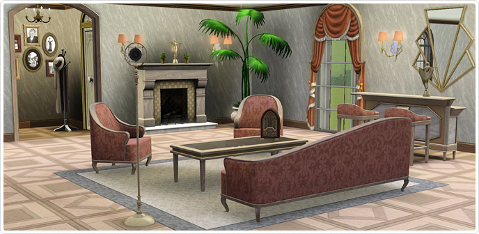 Jazz Age Living Room Sims 3