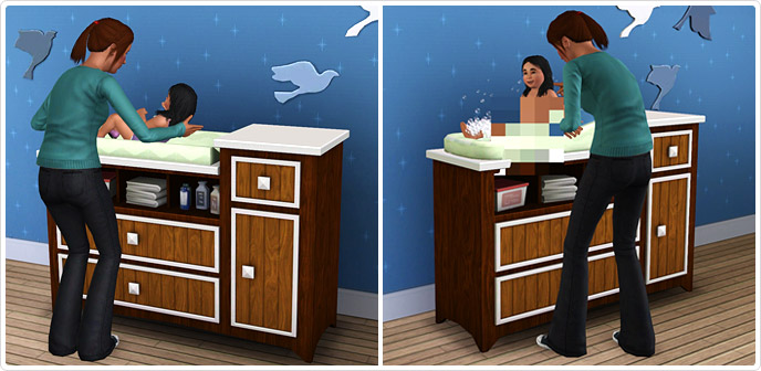 sims 3 generation changing table